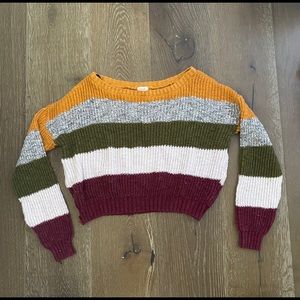 Stripped colorful knitted sweater